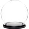 Plymor 5" x 6" Glass Display Dome Globe Cloche (Black MDF Wood Base)
